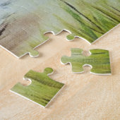 子歩く海辺の絵画水色 ジグソーパズル (側面)