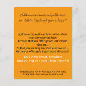 子気に日気にBabysiat Summer Camp 4x5 チラシ (裏面)