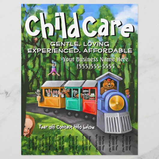 子気に。ベビーシッター。日気に。ティアシート チラシ (正面)