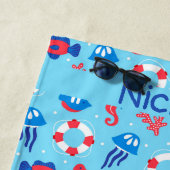 子海要素のパターパーソナライズされたン ビーチタオル (インサイチュ)