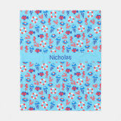 子海要素のパターパーソナライズされたン フリースブランケット (正面)