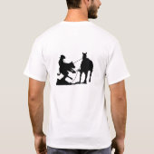 子牛のロープをかけることの動揺RのロデオのTシャツ Tシャツ (裏面)