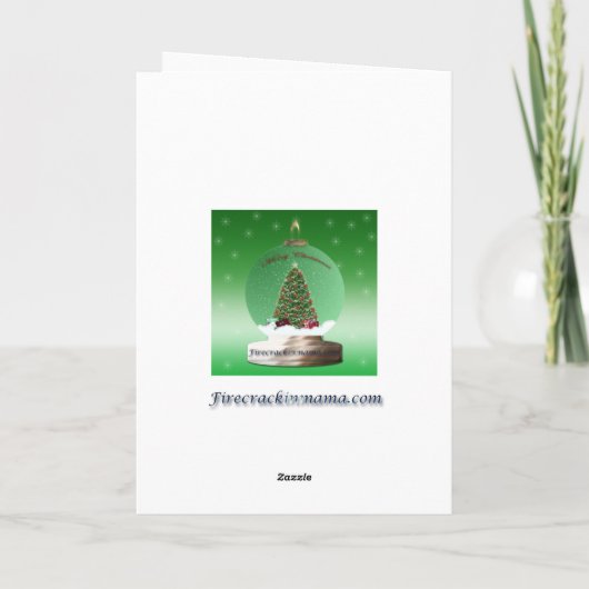 子牛の幸せな休日のクリスマスカード シーズンカード (裏面)