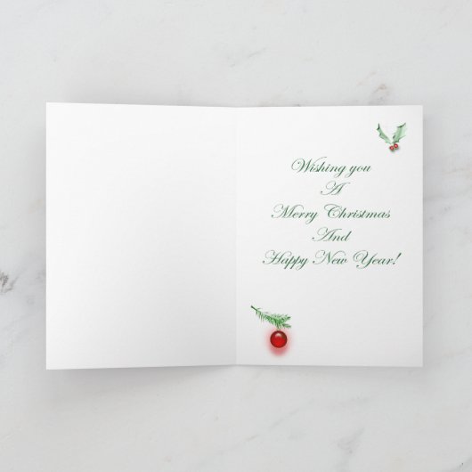 子牛の幸せな休日のクリスマスカード シーズンカード (内部)