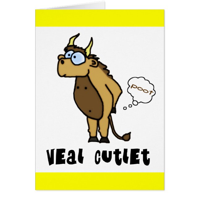 子牛の肉のカツレツカード (正面)