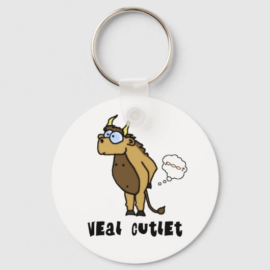 子牛の肉のカツレツKeychain キーホルダー (正面)