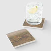 子牛の離乳(牛の農業) ストーンコースター (横)