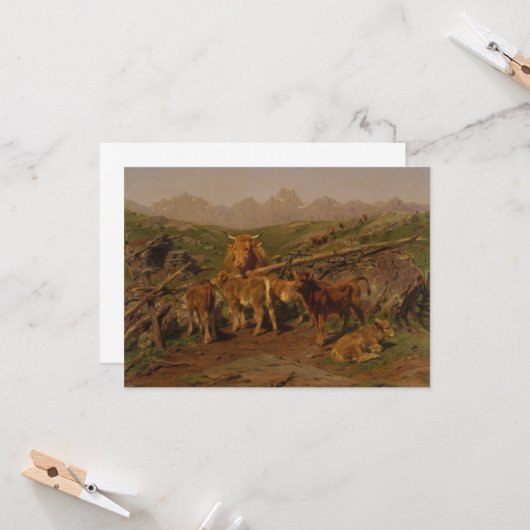 子牛の離乳(Rosa Bonheur) カード (正面/裏面インサイチュ)