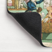 子牛の頭部および頭脳; Phrenological マウスパッド (コーナー)