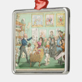 子牛の頭部および頭脳; Phrenological メタルオーナメント (左)