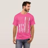 子牛争奪戦 アメリカ国旗 愛国 ロデオ Tシャツ (正面フル)