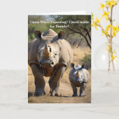 子牛付きリオン カード (黄色い花)