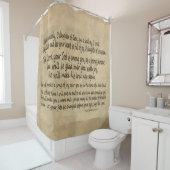 子牛皮紙の原稿Zephaniah 3の聖なる書物、経典の聖書 シャワーカーテン (インサイチュ)