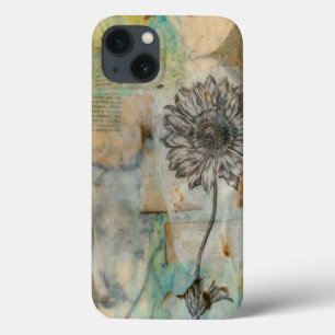 子牛皮紙の花柄I iPhone 13ケース