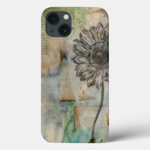 子牛皮紙の花柄I iPhone 13ケース