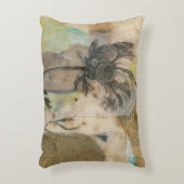 子牛皮紙の花柄II アクセントクッション (正面(垂直))