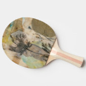 子牛皮紙の花柄II 卓球ラケット (横)