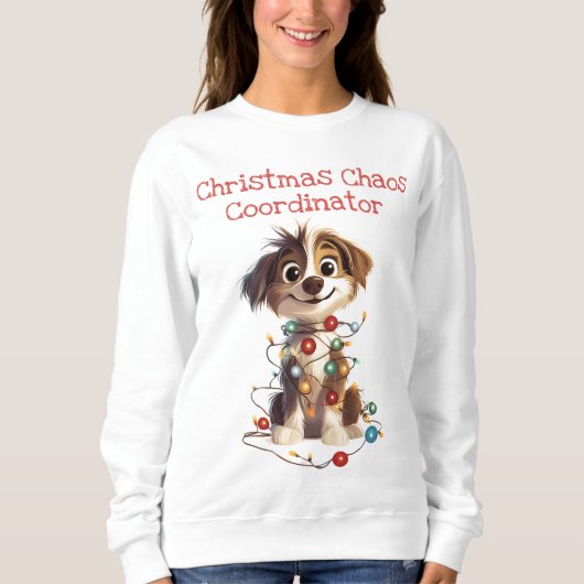子犬いけなのクリスマス・カオスコーディネーター スウェットシャツ (正面)