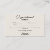 子犬おもしろいドッグウォーカートリマーアポイントメントカード 名刺 (裏面)