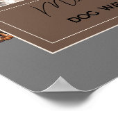 子犬おもしろいドッグウォーカートリマーペットケアモダン ポスター (角)