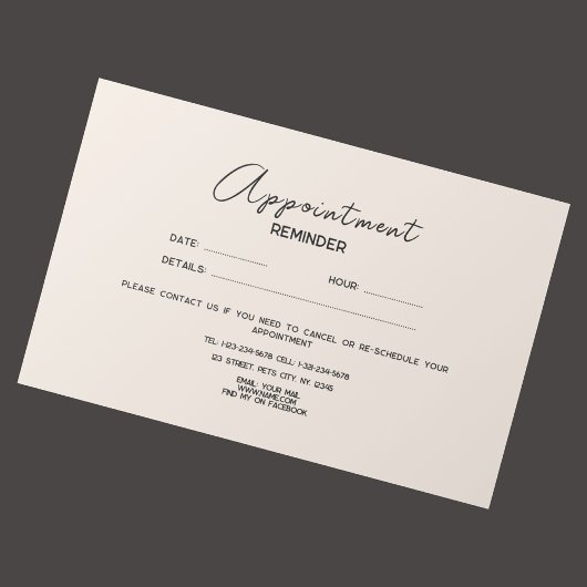 子犬おもしろいドッグウォーカートリマーペットケア 予約カード