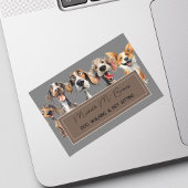 子犬おもしろいドッグウォーカートリマーペットケア 予約カード