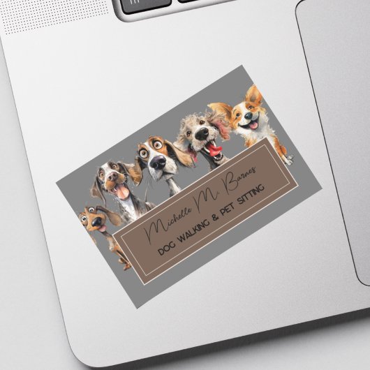 子犬おもしろいドッグウォーカートリマーペットケア 予約カード