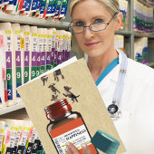 子犬おもしろいボトル誕生日 カード