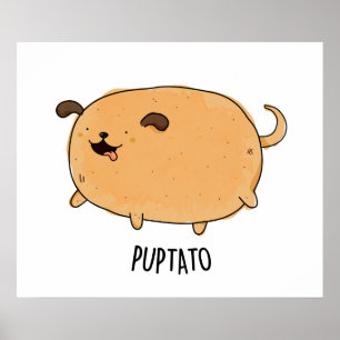 子犬おもしろい子芋パン ポスター