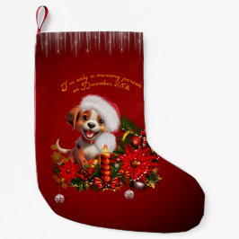 子犬おもしろい スモールクリスマスストッキング