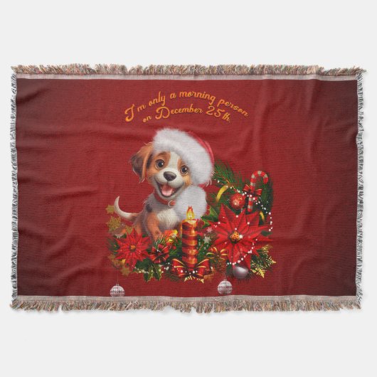 子犬おもしろい スローブランケット (正面)