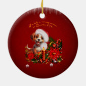 子犬おもしろい セラミックオーナメント (裏面)