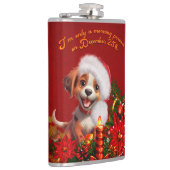 子犬おもしろい フラスク (右)