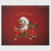 子犬おもしろい ラッピングペーパー (フラット)