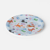 子犬および子ネコ ペーパープレート (アングル)