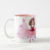 子犬お洒落付きクリスマス応援 ツートーンマグカップ (左)