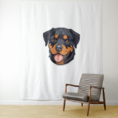 子犬からポーソレのパートナーへのロットウェイラロンプ タペストリー (インサイチュ)