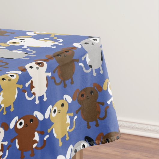 子犬かわいいカラフル子供の誕生日パーティーテーマ テーブルクロス (インサイチュ)