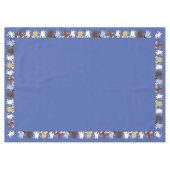 子犬かわいいカラフル第1の誕生日パーティーテーマ テーブルクロス (正面(横))