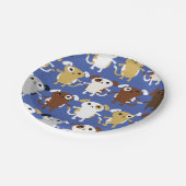 子犬かわいいカラフル第1の誕生日パーティーテーマ ペーパープレート (アングル)