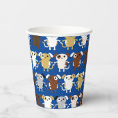 子犬かわいいカラフル1st誕生日パーティーキッズ 紙コップ (裏面)