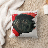 子犬かわいらしのアートワーク クッション (ブランケット)