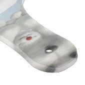 子犬がおもちゃを抱きしめている カッティングボード (角)