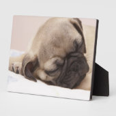 子犬がぐっすり眠る フォトプラーク (側面)