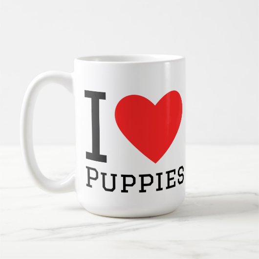 子犬が大好き コーヒーマグカップ (左)