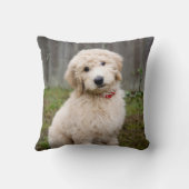 子犬が草の中に座る クッション (裏面)