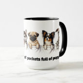 子犬すごいがいっぱい可愛いポケット マグカップ (正面右)