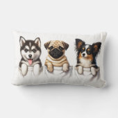 子犬すごいがいっぱい可愛いポケット ランバークッション (裏面)