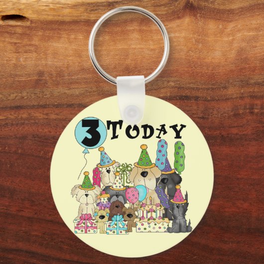 子犬たち3rd誕生日Bash Tシャツとギフト キーホルダー (正面)