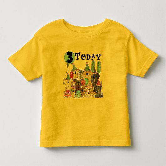 子犬たち3rd誕生日Bash Tシャツとギフト トドラーTシャツ (正面)